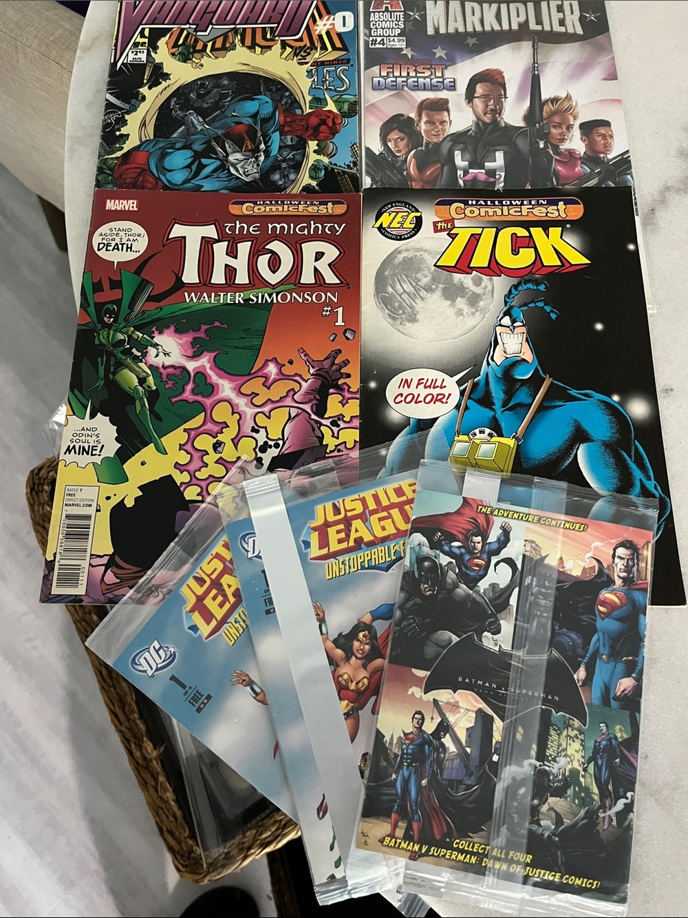 Comic Book Lot - Thor, The Tick, Justice League & More